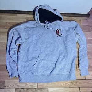 Champion Heather Gray Hoodie with Logo